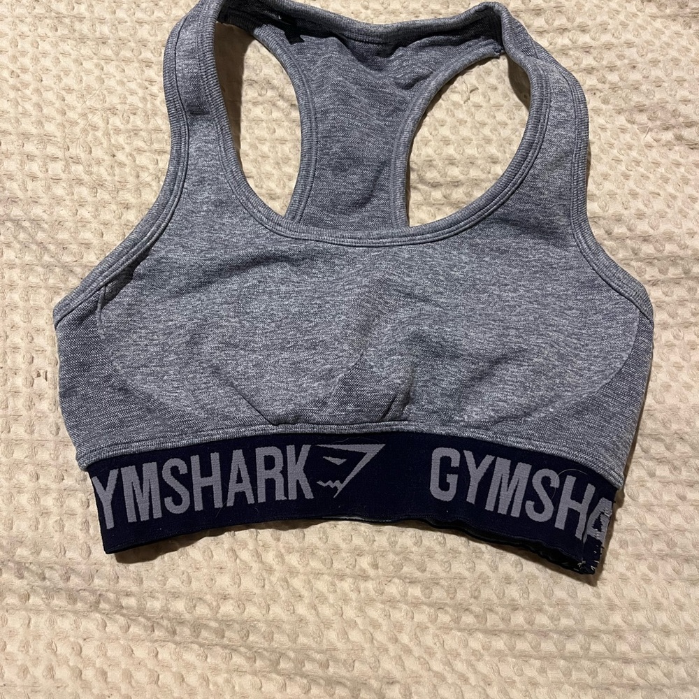 Gymshark Gray Seamless Sports Bra with Racerback